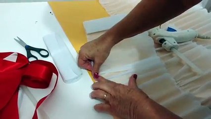 Saia de mesa com papel crepom para festas - Aula 47