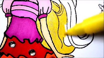 How To Draw Barbie Princess Dress l BARBIE Coloring Pages with Colored Markers l Videos for Children