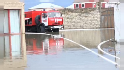 Наводнение в Апшеронском районе Азербайджана