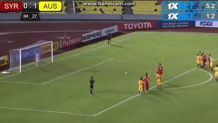 Omar Al Soma Penalty Goal HD - Syria 1-1 Australia - 05.10.2017