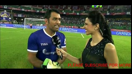 MS Dhoni as goalkeeper and saves penalty