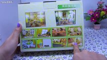 DIY Miniature Dollhouse Kit Cute Kitchen Room with Working Lights! / Ami DIY