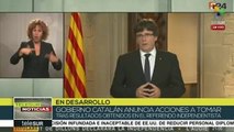 Rechaza pdte. de Generalitat postura del rey de España sobre Cataluña