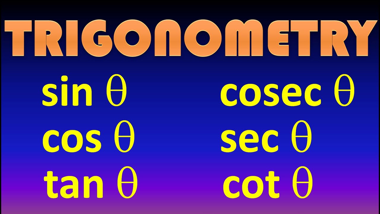 1. Trigonometric Functions (ratios) sin, cos, tan, sec, cosec, cot BY MATHS GURU