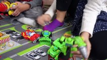 Transformers Rescue Bots Toy UNBOXING: Bulldozer Boulder + Truck Optimus Prime