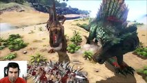 ARK Survival Evolved Ankylosaurus MOD VS Spinosaurus batalla arena dinosaurios gameplay español