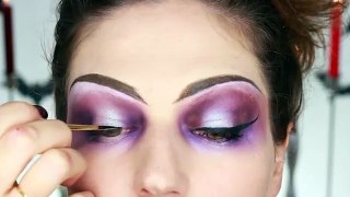 Sorceress Purple Witch Halloween Makeup