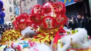 NYC Chinatown New York Chinese New Year Lion Dance Drumming new