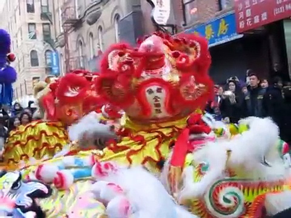 NYC Chinatown New York Chinese New Year Lion Dance Drumming new