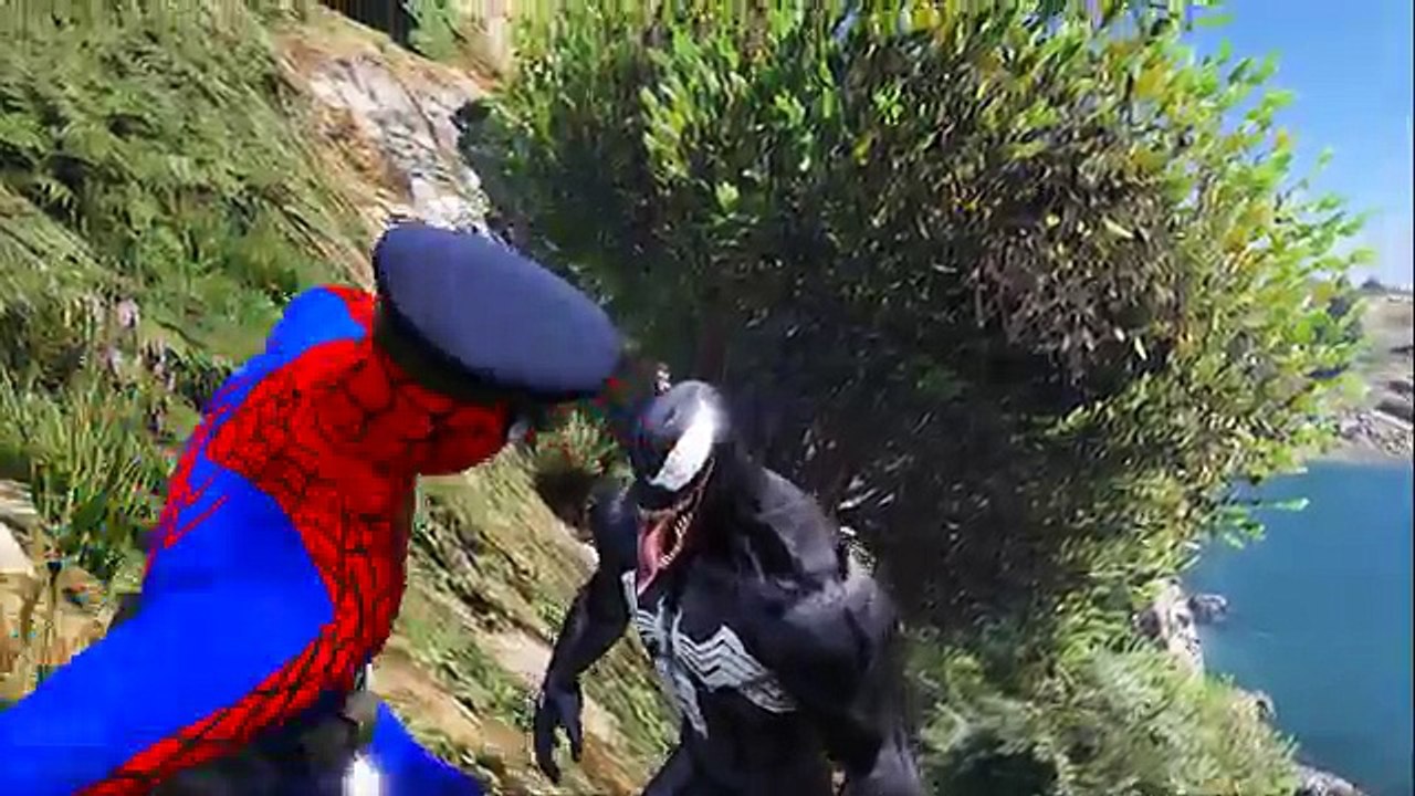 Frozen Elsa Cars CRASH in POOL w/ Spiderman Saves Elsa Joker Venom Toilet Prank in Spiderman Cartoon