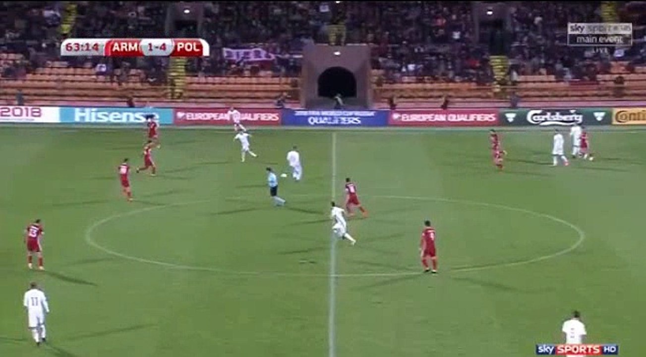 Robert Lewandowski Goal HD -  Armenia	1-5	Poland 05.10.2017