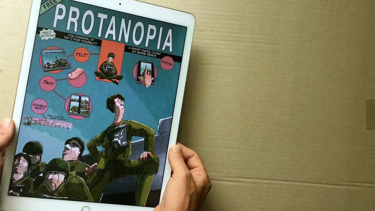 Protanopia, une BD interactive sur iPad d'Andre Bergs