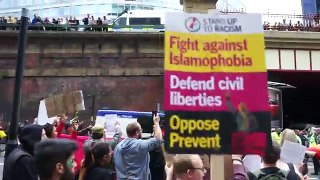 Checking out Antifa at the Manchester march