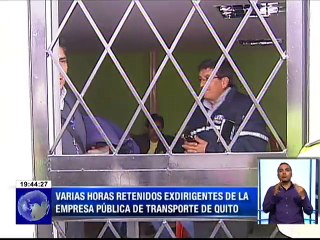 Ex dirigentes de transporte retenidos en Quito