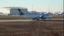 First Lufthansa Airbus A350 Landing Takeoff at Leipzig