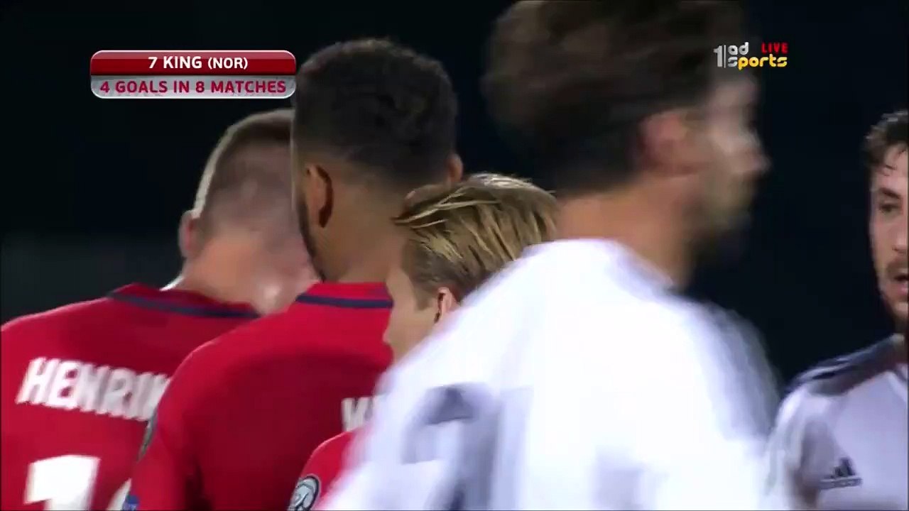 0-2 Joshua King Penalty Goal FIFA  WC Qualification UEFA  Group C - 05.10.2017 San Marino 0-2 Norway