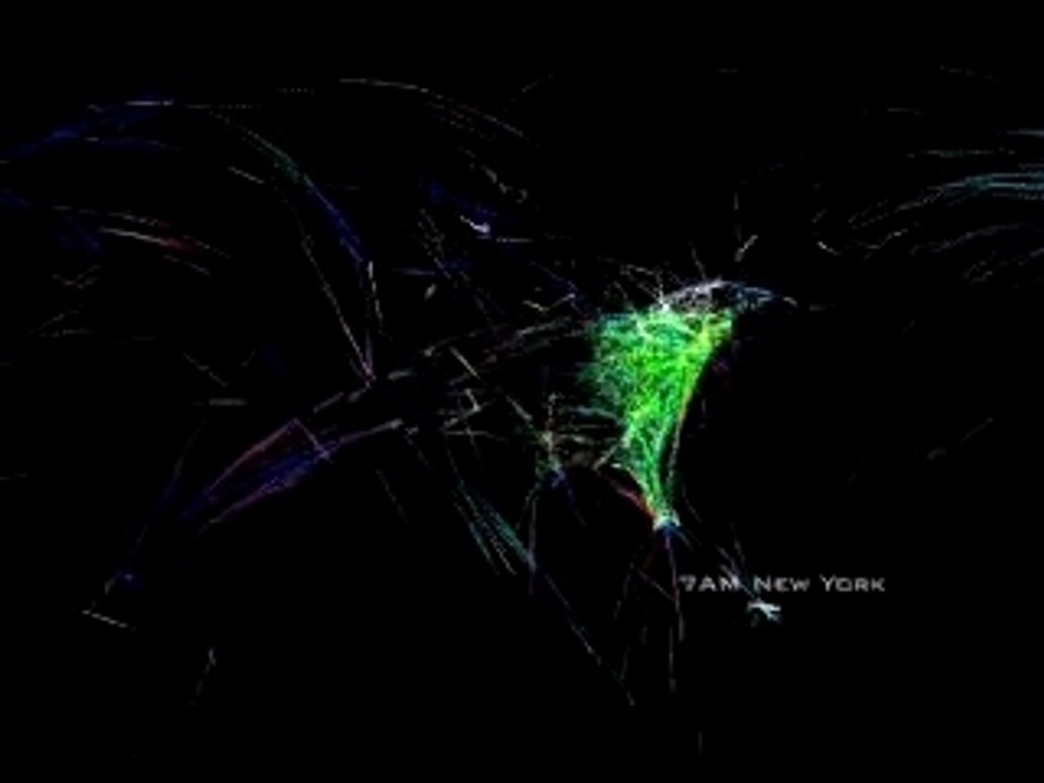 Le trafic aérien vu de l'espace