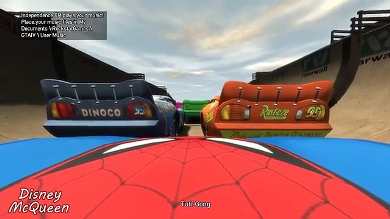 Spiderman & Disney Frozen Anna with Lightning McQueen Cars