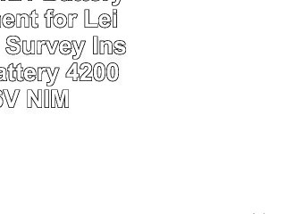 Leica GEB121 Battery  Replacement for Leica GEB121 Survey Instrument Battery 4200mAh 6V