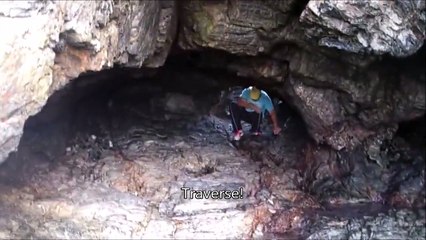 Il n'aurait pas du déranger ces insectes dans la grotte... Impressionnant