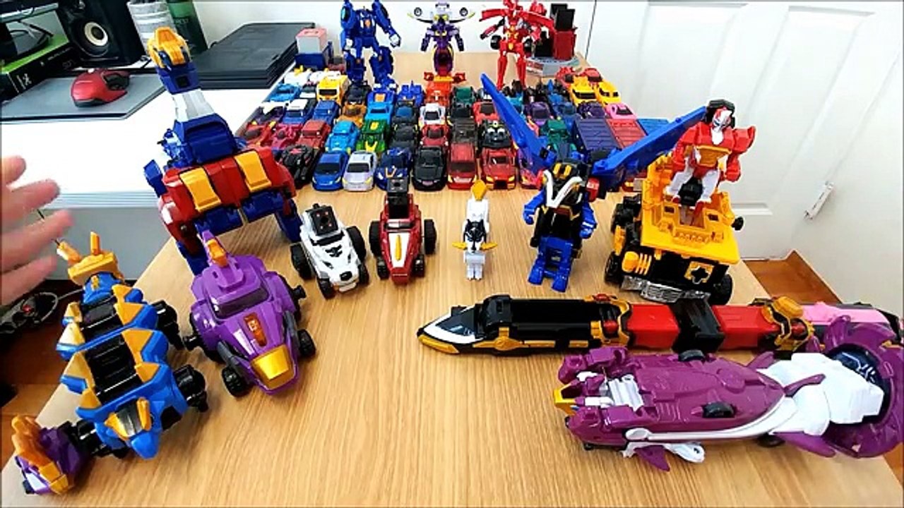 다이노코어 VS 파워레인저 닌자포스 인기배틀 울트라 디버스터 스테고 대 닌자킹 서퍼 [배틀토이] DINO CORE & PowerRanger NinjaForce