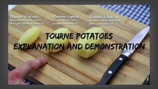 Culinary technique: How to Tourne potatoes - French cooking video tutorial