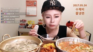 [봉구누나야]쫄냉면+수제비[B9 sister Mukbang]hand pulled dough soup