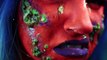 Infected neon zombie -- FX makeup tutorial