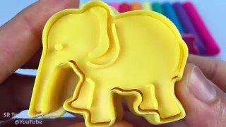 Learn Colors Play Doh Animal Elephant Pooh Train Ice Cream Fun and Creative for Kids Kinder Surprise