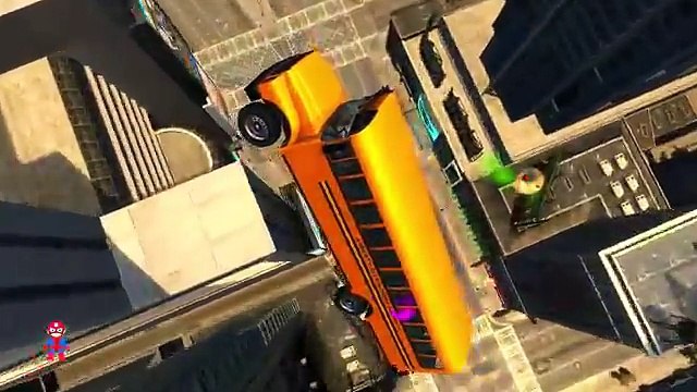 Wheels on the Bus Spiderman Hulk Colors Epic Bus Party & Nursery Rhymes A+SuperheroSchool