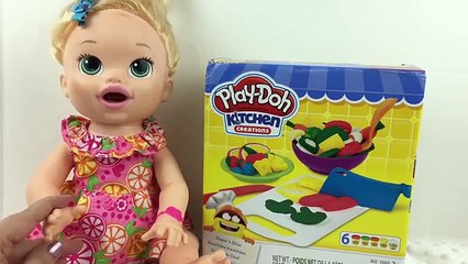 Baby Alive Snackin Sara Doll Eats Playdoh Kitchen Food