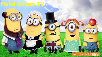 Learn colors with Pump the Ball transform into Caption American Minions Minions Finger Fam