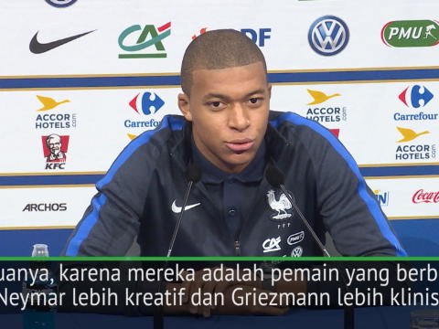 SOSIAL: Sepakbola: Siapa Yang Disukai Mbappe - Neymar Atau Griezmann?