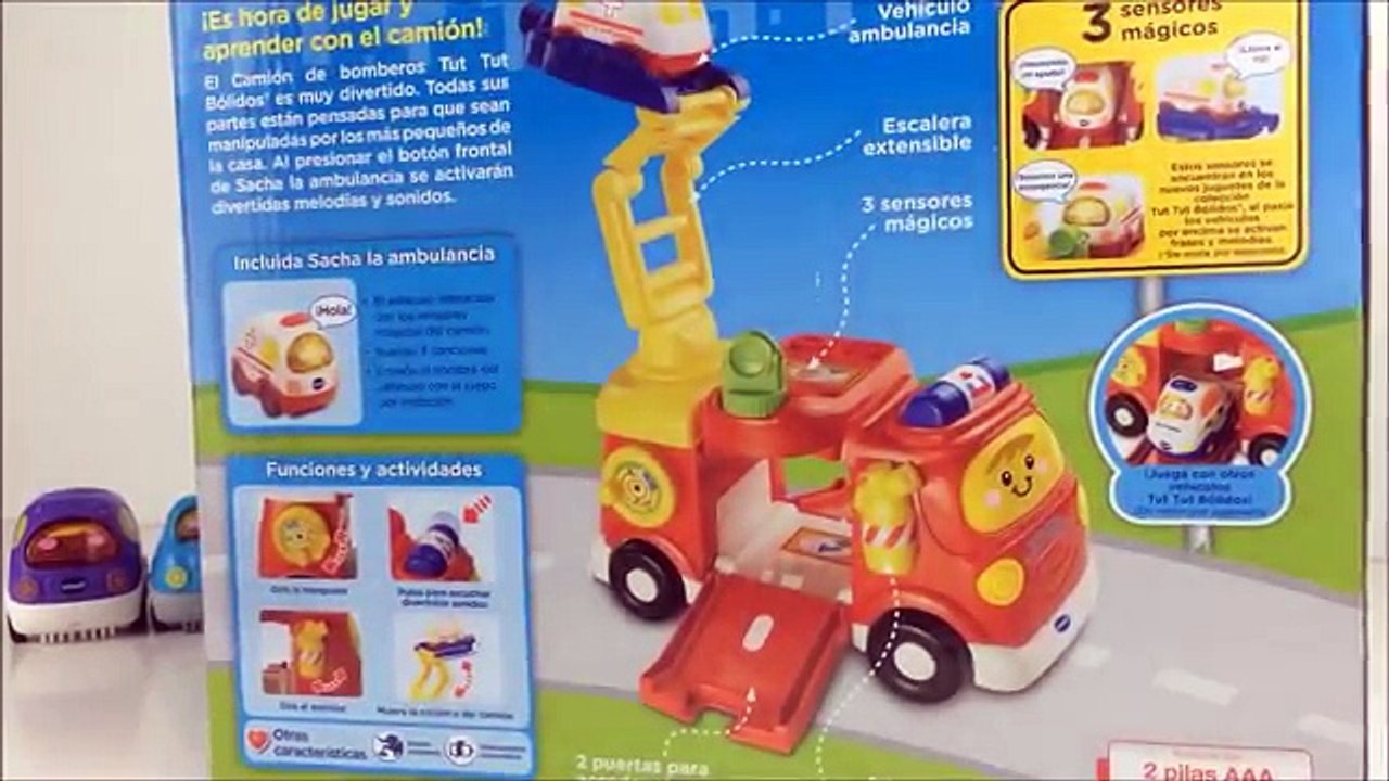 Camión de bomberos vtech video en español coches y camiones jugando con juguetes juego infantil