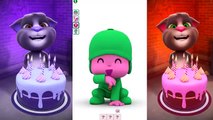 Baby Learn Colors with Talking Tom,Talking Pocoyo | Kids Colours Reion Compilation 2017