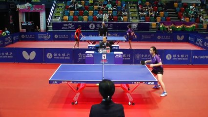 卓球 カットマン 2017香港カデットOP 小塩遥菜 VS LEE Ka Yee (香港) 準決勝 [FullHD]