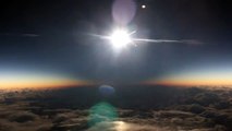 Alaska Airlines Solar Eclipse Flight! cockpit view