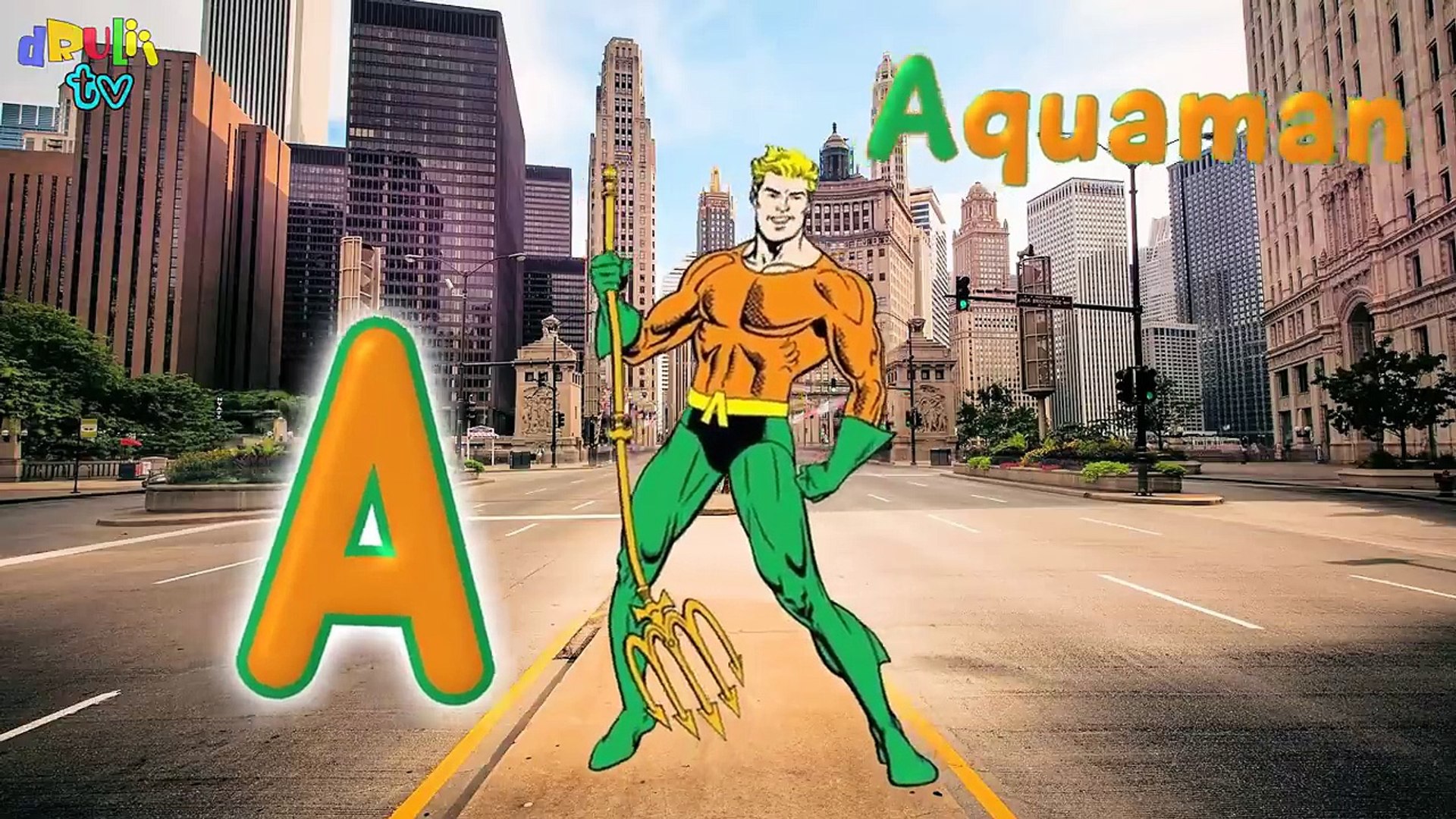 Learning Alphabet with Superheroes for children | English pronunciation from A to Z