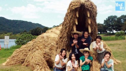 Giant Straw Animals Invade Japanese Fields After Rice Harvest And They Are Absolutely Badass