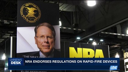 i24NEWS DESK | NRA endorses regulations on rapid-fire devices | Friday, October 06th  2017