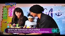 Senyum Bahagia Anji-Wina saat Gelar Pesta Ultah Anak di Sekolah