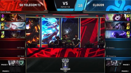 SKT vs. C9 | Group Stage Day 1 | 2017 World Championship | SK telecom T1 vs Cloud9