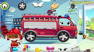 Cars & Truck for Children - Police car, Fire Truck, Ambulance, Crane: Garage Dr.Pandas