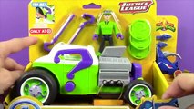 Imaginext DC Super Friends Batman & Riddler With Hot Rod And Power Rangers With Triceratops Zord