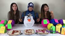PIZZA CHALLENGE with Bean Boozled Gross Candy and Food Mysterious Toppings Surprise Eggs Lego Disney