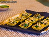 Chaat Recipe | Canapes Chaat Recipe | Indian Canapes Recipe | चाट रेसिपी | Boldsky