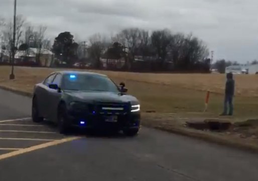 Emergency Vehicle Responds to Shooting at Kentucky High School