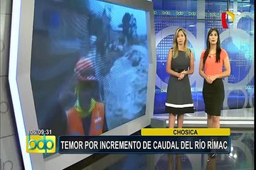Chosica: poste de alumbrado público cae por aumento de caudal del río Rímac