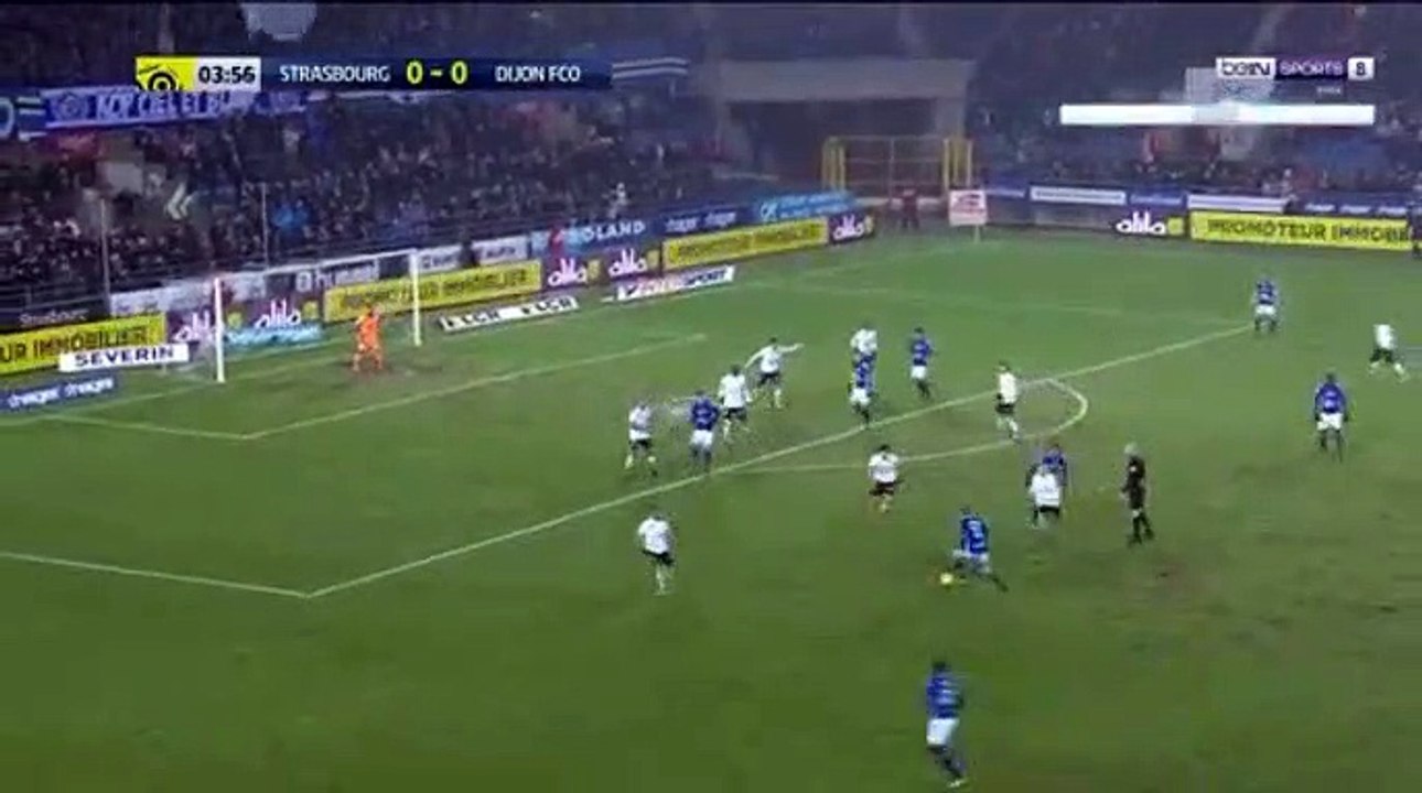 Jean-Eudes Aholou Goal HD - Strasbourg	1-0	Dijon 20.01.2018