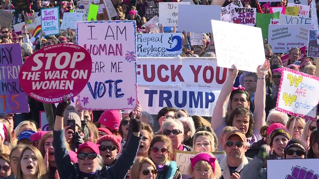 Milhares marcham contra Trump